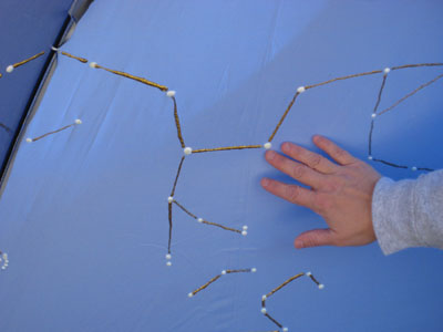 Closeup view of tactile Big Dipper pattern on the dome