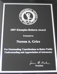 Klumpke-Roberts Award