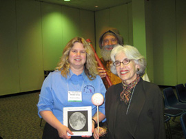 Noreen Grice with Dava Sobel and Galileo